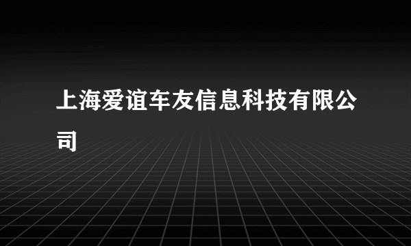 上海爱谊车友信息科技有限公司