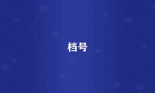 档号