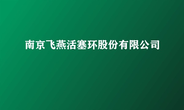 南京飞燕活塞环股份有限公司