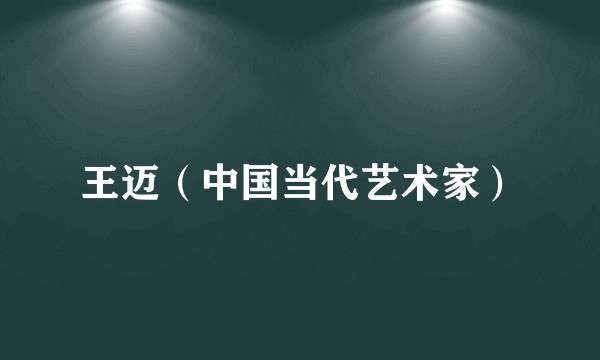 王迈（中国当代艺术家）