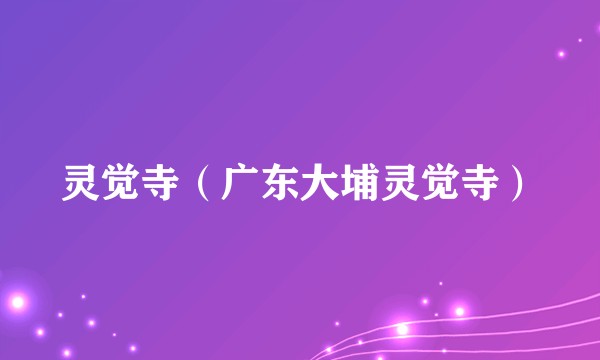 灵觉寺（广东大埔灵觉寺）
