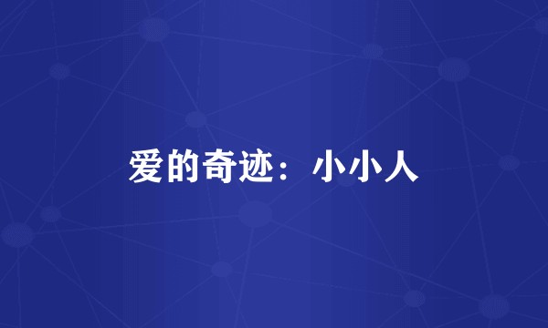 爱的奇迹：小小人