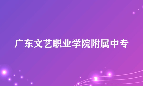 广东文艺职业学院附属中专