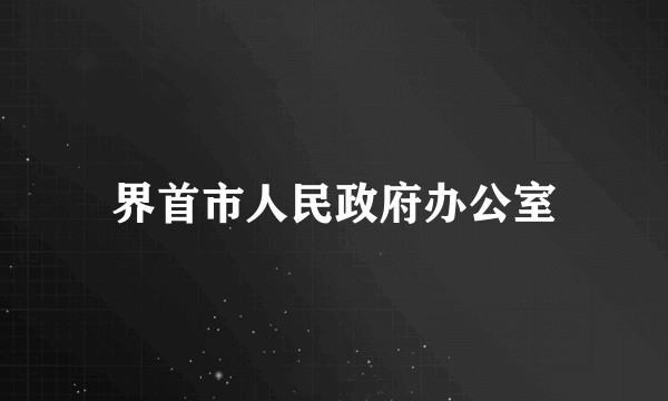 界首市人民政府办公室