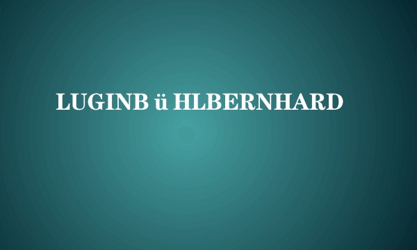 LUGINBüHLBERNHARD