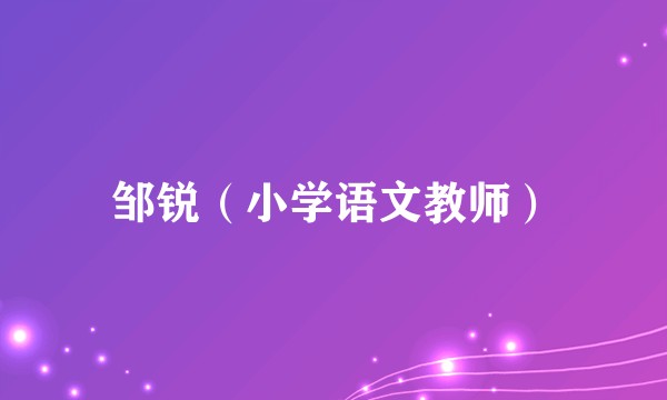 邹锐（小学语文教师）