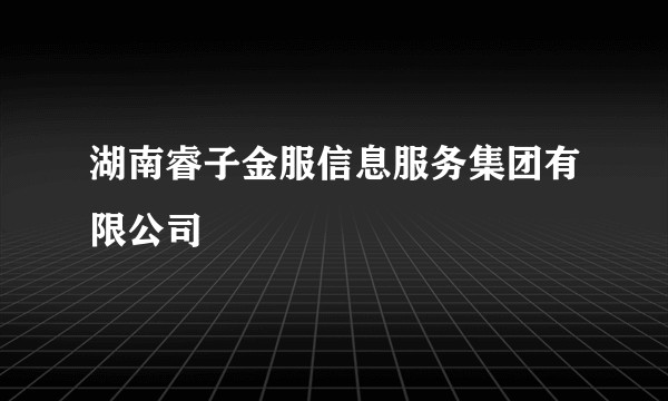 湖南睿子金服信息服务集团有限公司
