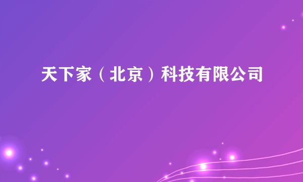 天下家（北京）科技有限公司