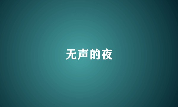 无声的夜
