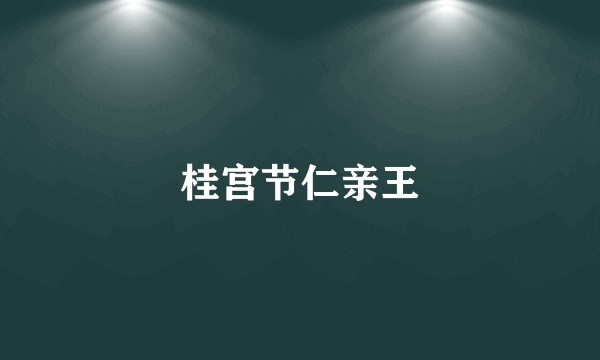 桂宫节仁亲王