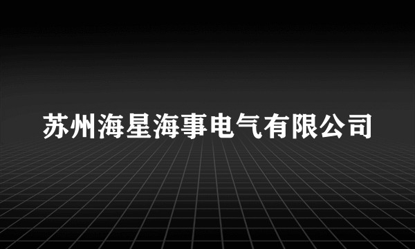 苏州海星海事电气有限公司