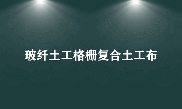 玻纤土工格栅复合土工布
