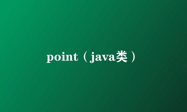 point(java类)