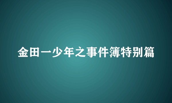 金田一少年之事件簿特别篇