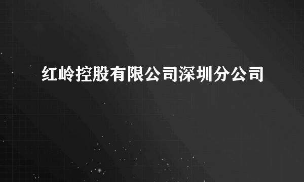红岭控股有限公司深圳分公司