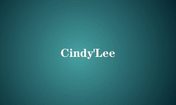 Cindy'Lee