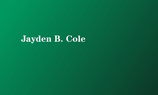 Jayden B. Cole