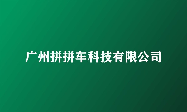 广州拼拼车科技有限公司