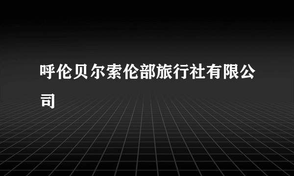 呼伦贝尔索伦部旅行社有限公司