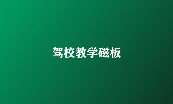 驾校教学磁板