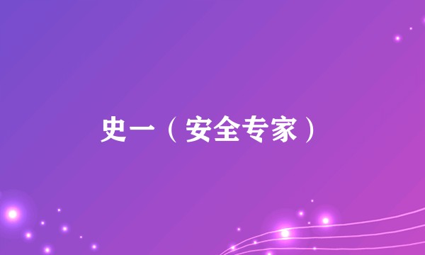 史一（安全专家）