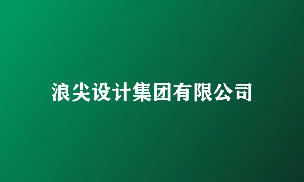 浪尖设计集团有限公司