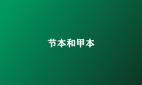 节本和甲本