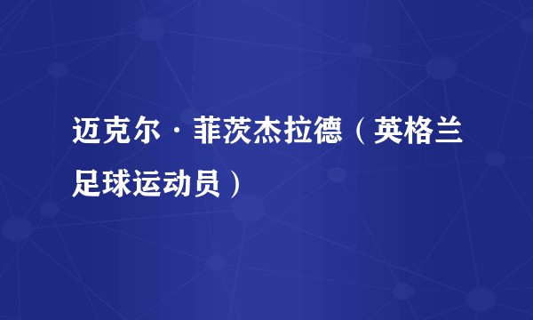 迈克尔·菲茨杰拉德（英格兰足球运动员）