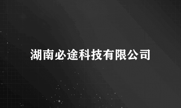 湖南必途科技有限公司