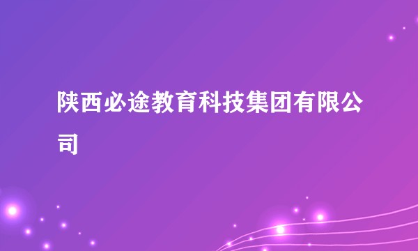陕西必途教育科技集团有限公司