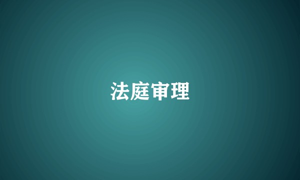 法庭审理