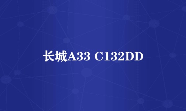 长城A33 C132DD