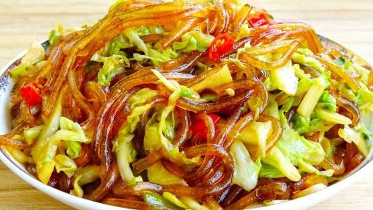 圆白菜炒粉条