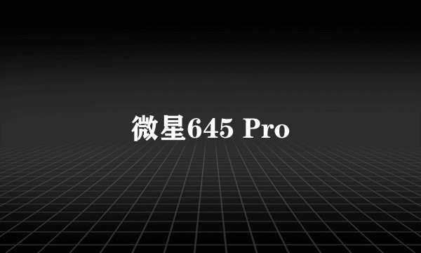 微星645 Pro