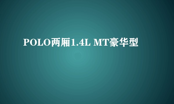 POLO两厢1.4L MT豪华型