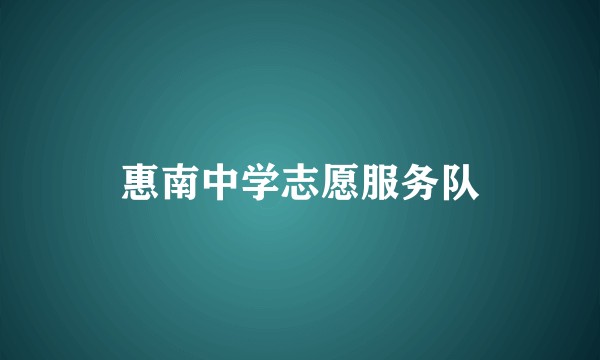 惠南中学志愿服务队