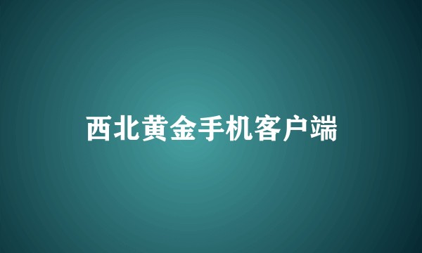 西北黄金手机客户端