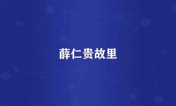 薛仁贵故里