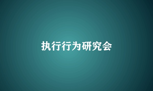 执行行为研究会