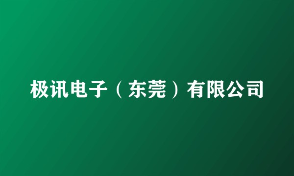 极讯电子（东莞）有限公司