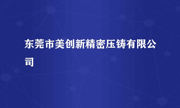 东莞市美创新精密压铸有限公司
