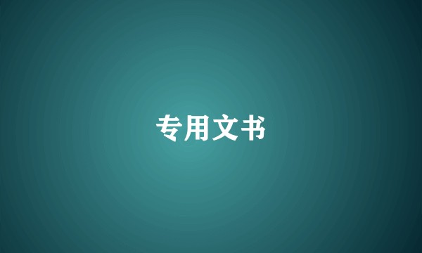 专用文书