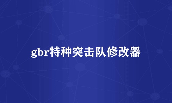 gbr特种突击队修改器