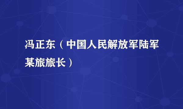 冯正东（中国人民解放军陆军某旅旅长）