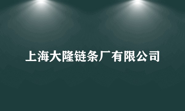 上海大隆链条厂有限公司