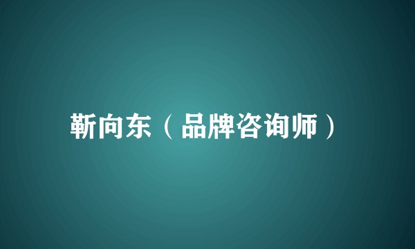 靳向东(品牌咨询师)