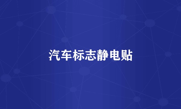 汽车标志静电贴