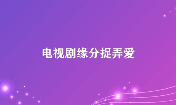 电视剧缘分捉弄爱