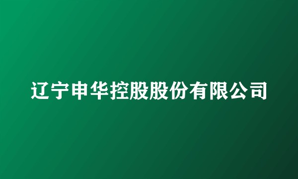 辽宁申华控股股份有限公司