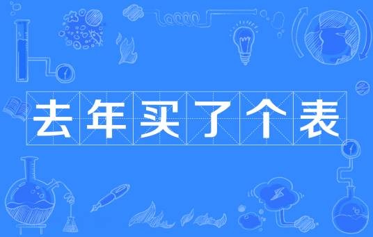 去年买了个表